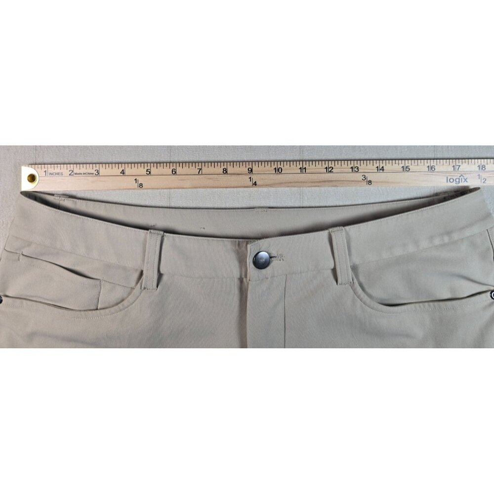 Adidas Performance Golf Pants Men's 38x30 Beige Flat Front Chino AE7006 Khaki - Picture 6 of 14